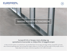 Tablet Screenshot of europrofil.no